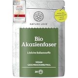 NATURE LOVE® Bio Akazienfaser Pulver – 360 Gramm – 80% Ballaststoffe,...