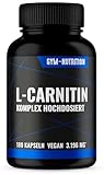L - CARNITIN Dreifach Komplex 3196mg 180 Kapseln ultra hochdosiert -...