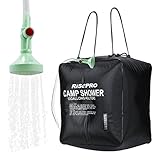 RISEPRO Solar-Duschtasche, 40L, solarbetrieben, Campingdusche, mit...