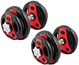 Bad Company K-Grip Kurzhantel Set I Hantelscheiben 30/31 mm mit Griffen,...