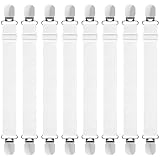 Hanyousheng 8 Stück Bettlakenspanner Verstellbar, (30cm -130cm) Elastische...