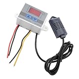 Dioche Hygrostat Schalter, 220V Feuchtigkeitsregler, XH-W3005 Digital...