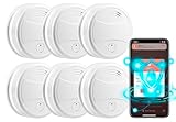 Verbesserter Rauchmelder WLAN mit App und Austauschbarer Batterie, 85dB...