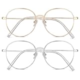 ACWOO Blaulichtfilter Brille, 2er-Set Rund Anti Blaulicht PC Gaming Brillen...