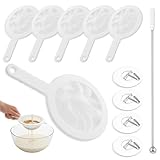 6 Stück Sieb Fein, Feines Sieb Küche Mit Griff, 400/200/100 Mesh Haarsieb...