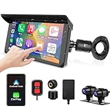 VSYSTO Motorrad DashCam, Kabelloses CarPlay und Android Auto, 5 Zoll...