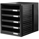 HAN Schubladenbox SCHRANK-SET mit 5 offenen Schubladen für Unterlagen bis...