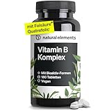 Vitamin B Komplex - 180 Tabletten - Premium: Mit Bio-Aktivformen,...