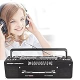 Tragbarer Kassettenspieler mit AM/FM-Radio, MP3-Wiedergabe und...