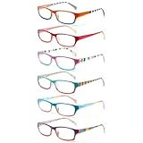 COJWIS 6 pack Lesebrille Blaulichtfilter Brille für Damen Federscharnier...