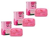 Biofresh Rose of Bulgaria Rose Seife mit natürlichem Rosenwasser, 100 g, 3...