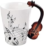 eKsdf Kaffeetasse Porzellan Tee Tasse Kreative Keramiktasse mit Geige...