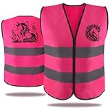 Zidoley 2 Stück Warnweste Kinder (6-12 Jahre), Sicherheitsweste für...