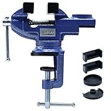 CCLIFE Schraubstock Drehbar 360° 50/70 mm, Tischschraubstock Gusseisen...