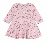 Petit Bateau Robe bébé en Coton Manches Longues imprimée Fleurs