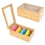 bssmmai A6 Karteikarten Box Karteikasten Holz mit Deckel 10 * 5.9 * 4 inch...
