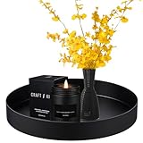 Deko Tablett Rund Deko Tablett Schwarz Metall 20cm Dekoteller und...