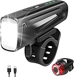 Fuqiduo LED Fahrrad Lampe Set mit Frontlicht Rücklicht, Fahrradlicht Vorne...