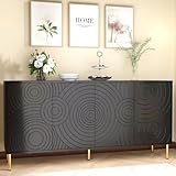 howcool 160 cm breites Sideboard, Buffet-Schrank, grifffreie...