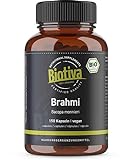 Biotiva Brahmi Bio 150 Kapseln - 500mg pro vegane Kapsel - Bacopa Monnieri...