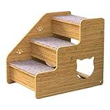 Jlkegfdf Hunderampe für Bett, 3 Ebenen, Haustiertreppe und Rampe für...
