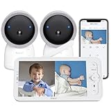 ARENTI Babyphone mit Kamera 2K/3MP, 5 Zoll WiFi Video Babyphone PTZ 355°,...