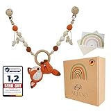 ARIASO® Kinderwagenkette aus Holz und Baumwolle gehäkelt, Kinderwagen...