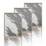 VUVUZULA Bilderrahmen 30x40cm Holz Holzrahmen 3er Set Eiche Fotorahmen MDF...