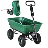 Miweba Bollerwagen Dumper | 𝟑𝟎𝟎 kg Traglast - Luftreifen - Volumen...