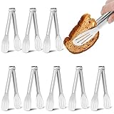 8 Stück Küchenzange Edelstahl Set, 7 Zoll Zange Küche, Gebäckzange &...