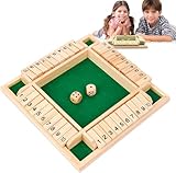 YiJiuBa Shut The Box Spiel, Würfelspiel Brettspiel, Würfelspiel für 4...