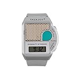 TalkJoy Sprechende Armbanduhr Silber Uhr Wecker Ansage Uhrzeit auf...