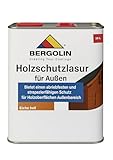 Bergolin Holzschutzlasur Eiche hell für Außen 10 Liter – Abriebfest -...