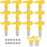 Hanured® 12 Stück Airless Farbsprühdüsenspitzen, Airless düse mit 2...