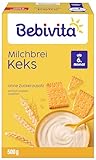 Bebivita Milchbrei Keks (4x500g), ab 6. Monat, ohne Zuckerzusatz, gut...