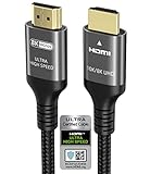 Ubluker 10K 8K 4K HDMI Kabel 48Gbps 2M, Zertifiziertes Ultra High Speed...