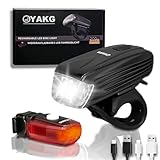 OYAKG LED Fahrradlicht set,StVZO Zugelassen 50 Lux Fahrradlicht Vorne und...