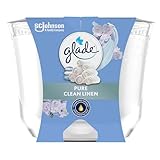 Glade Langanhaltende Duftkerze im Glas, Clean Linen, bis zu 30 Stunden...