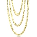 Goldkette Panzerkette ca. 50 cm Goldkettchen wie Rapper Gangster Fokuhila...