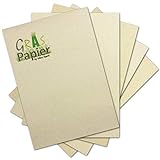 50x ÖKO Briefpapier aus Graspapier DIN A4 - Recycling Papier 200 g/m² -...