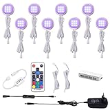 AIBOO RGB LED Schrankbeleuchtung 8er Set, 12V LED Unterbauleuchte...