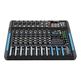 Fennnds DJ Mischpult, 10-Kanal Audio-DJ-Mixer mit 99 DSP-Digitalhall,...