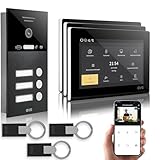 GVS - IP Video Türsprechanlage 3 Familienhaus mit Türöffner (RFID), HD...