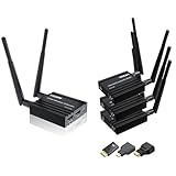 Wireless HDMI Transmitter and Receiver 4k Decodierung, One Transmitter and...