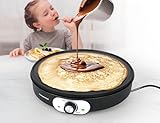 GOURMETmaxx Crepes Maker 30 cm Antihaft-Platte | 1200W Crepesplatte mit...