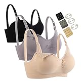 Seitop 3 Pack Schwangerschafts Still BH Nahtloser Still-BH mit...