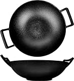 Oakfire Wok Gusseisen 36cm Groß Induktion, Grill Wok Gusseisern mit...