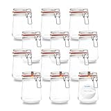 BAUER Flaschenbauer - 12-teiliges Set Drahtbügel-Vorratsgläser 800ml,...