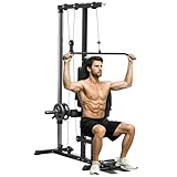 SPORTNOW Kraftstation für Zuhause multifunktionale Latzugstation mit...