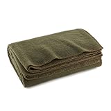 Grün Olive Wolle warm Decke, feuerbeständig, 168 x 229 cm (80% Wolle) –...